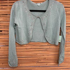 Blue Cropped Cardigan